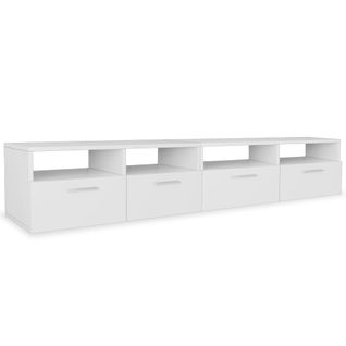 Meubles TV 2 Pièces Bois D’ingénierie 95x35x36 Cm Blanc