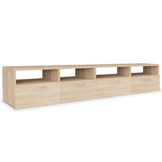 Meubles TV 2 Pièces Bois D’ingénierie 95x35x36 Cm Chêne