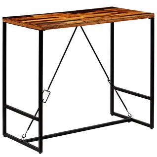 Table De Bar Bois De Récupération Massif 120x60x106 Cm