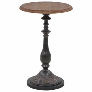 Table D'appoint Bois De Sapin Massif 40 X 64 Cm Marron