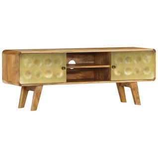 Meuble TV Bois De Manguier Massif 120x30x45 Cm