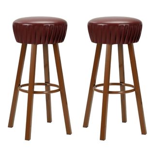 Chaises De Bar Lot De 2 Marron Simili