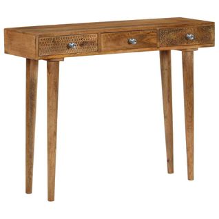 Table Console Bois De Manguier Massif 102x30x79 Cm