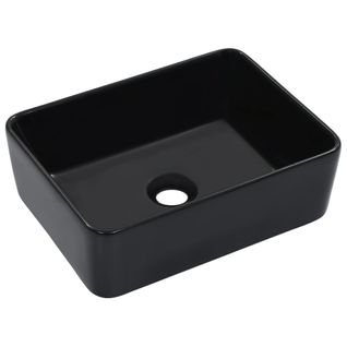 Lavabo 40x30x13 Cm Céramique Noir