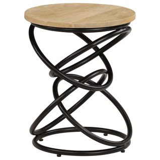 Table D'appoint Bois De Manguier Solide 40x50 Cm