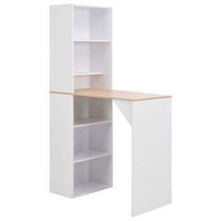 Table De Bar Avec Armoire Blanc 115x59x200 Cm