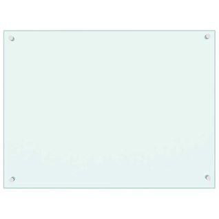 Dosseret De Cuisine Blanc 80x60 Cm Verre Trempé