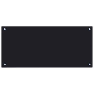 Dosseret De Cuisine Noir 90x40 Cm Verre Trempé