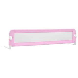 Barrière De Sécurité De Lit D'enfant Rose 180x42 Cm Polyester