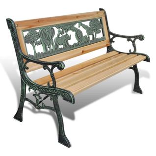 Banc De Jardin Pour Enfants - 84x37x50 Cm - Naturel