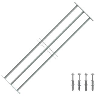 Grille Sécurité Fenêtre Acier Galvanisé Réglable 1000-1500 Mm 3 Barres