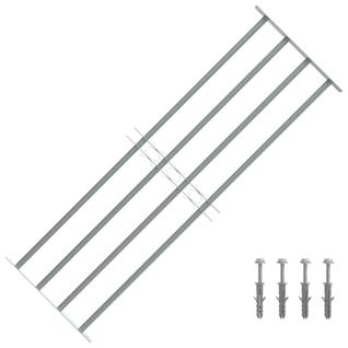 Grille Sécurité Fenêtre Acier Galvanisé Réglable 1000-1500 Mm 4 Barres