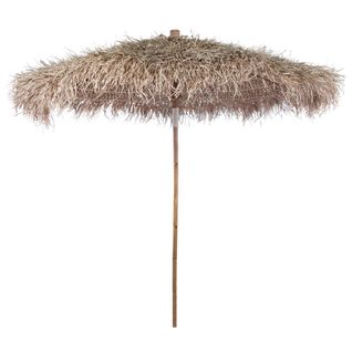 Parasol En Bambou 270 Cm Avec Toit Tressé à La Main En Feuille De Banane Et Uv 50+
