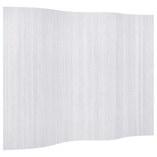 Cloison De Séparation Bambou Blanc 250 X 165 Cm