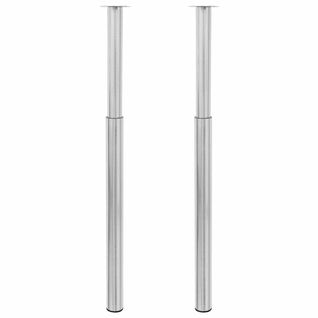 Pieds De Table Télescopiques Acier Inoxydable  710 Mm - 1100 Mm