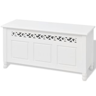 Banc De Rangement En Style Baroque Pfdm Blanc