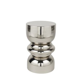 Table D'appoint Ronde En Chrome Ø29,5cm