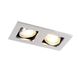 Spot Encastrable Rectangulaire En Aluminium à 2 Lumières - Qure