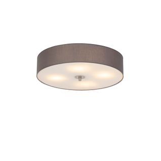 Plafonnier Country Gris 50 Cm - Tambour