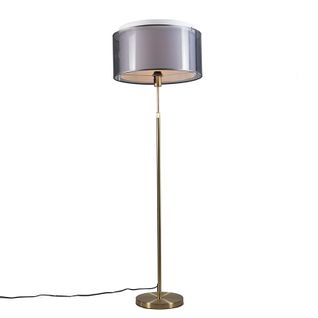 Lampadaire Or / Laiton Avec Abat-jour Noir / Blanc 47 Cm - Parte