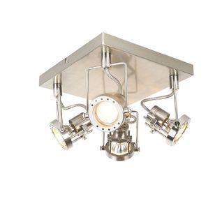 Projecteur Industriel Pivotant Et Inclinable En Acier à 4 Lumières - Suplux