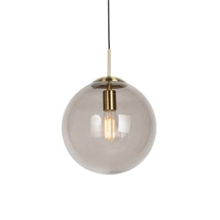 Suspension Moderne En Laiton Avec Verre Fumé 30 Cm - Ball