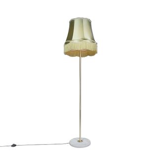 Lampadaire Rétro Laiton Avec Abat-jour Granny Vert 45 Cm - Kaso