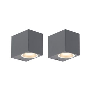 Lot De 2 Appliques Modernes Anthracite Ip44 - Baleno I.