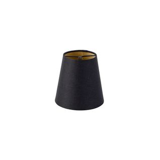Abat-jour Noir 12 Cm Rond Avec Intérieur Doré