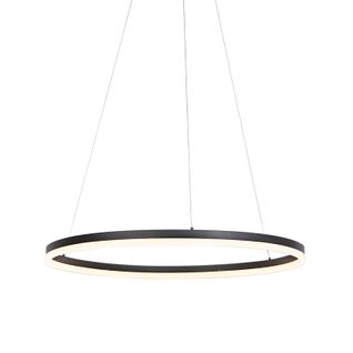 Suspension Design Anneau Noir 80cm Avec LED Et Gradateur - Anello