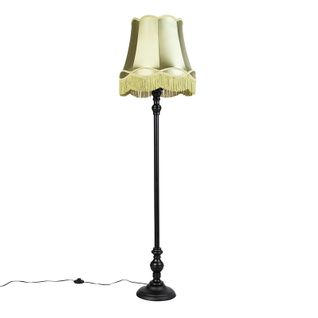 Lampadaire Noir Avec Abat-jour Granny Vert - Classico