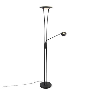 Lampadaire Moderne Noir Avec LED Avec Bras De Lecture - Ibiza