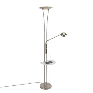 Lampadaire En Acier Avec Bras De Lecture, LED Et Port USB - Sevilla