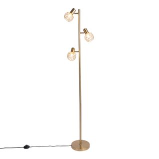 Lampadaire Design Or 3 Lumières Orientable - Mesh