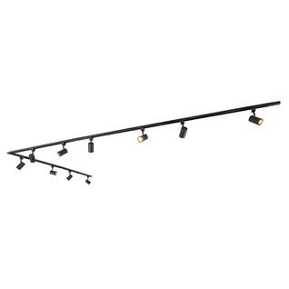 Système Sur Rail Moderne Monophasé Avec 10 Spots Noirs - Jeana