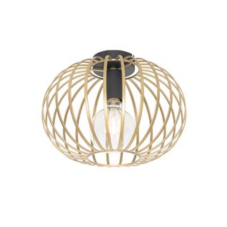 Plafonnier Design Doré 30 Cm - Johanna