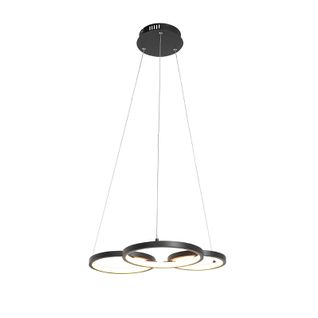 Suspension Noire Avec LED 3 niveaux D’intensité 3 lumières - Rondas