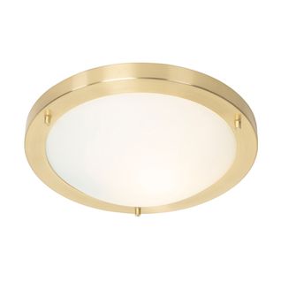 Plafonnier Moderne Doré 31 Cm Ip44 - Yuma