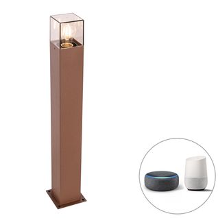 Lampe D'extérieur Sur Pied Intelligente Marron Rouille 70 Cm Avec Wifi P45 - Danemark