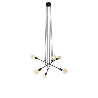 Suspension Moderne Noire 80 Cm 6 Lumières - Sydney