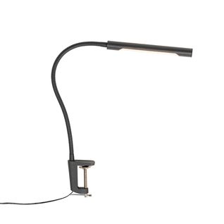 Lampe De Bureau à Pince Noire Avec LED Et Variateur Tactile - Lionard