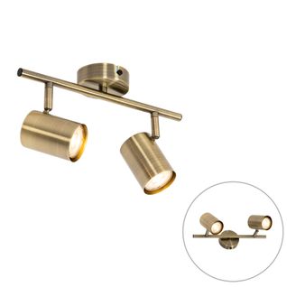 Spot Encastré Moderne Bronze Orientable 2 Lumières - Jeana
