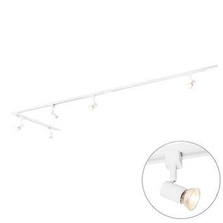 Système Sur Rail Intelligent Blanc Monophasé 5 lumières Avec Wifi Gu10 - Jeany