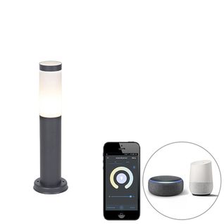 Lampadaire D'extérieur Intelligent Anthracite 45 Cm Avec Wifi P45 - Rox