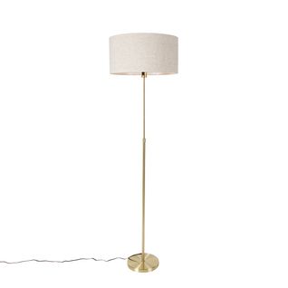 Lampadaire Orientable Doré Avec Abat-jour Gris Clair 50 Cm - Parte