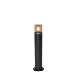 Lampe D'extérieur Sur Pied Noire Avec Abat-jour Fumé 50 Cm - Odense