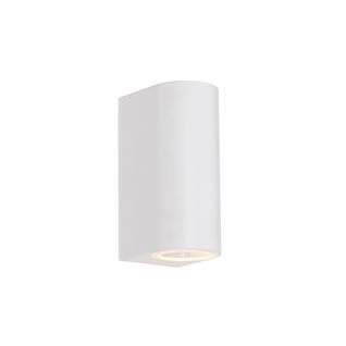 Applique D'extérieur Moderne Ovale En Plastique Blanc 2 Lumières - Baleno