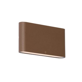 Applique D'extérieur Moderne Marron Rouille 17,5 Cm Avec LED Ip65 - Batt