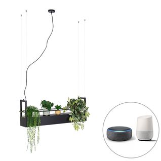 Lampe Suspendue Intelligente Noire Avec Support Avec 4 Wifi Gu10 - Cage Rack
