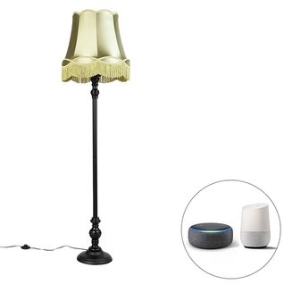 Lampadaire Intelligent Noir Avec Abat-jour Granny Vert Avec Wifi A60 - Classico